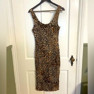 Bar III SM Leopard Dress Stretchy double lined